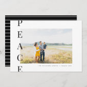 Moderne Minimalistische Kerstkaart met Foto (Voorkant / Achterkant)