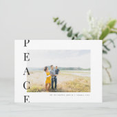 Moderne Minimalistische Kerstkaart met Foto (Staand voorkant)