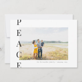 Moderne Minimalistische Kerstkaart met Foto