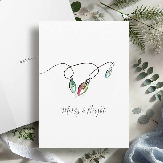 Moderne Minimalistische Kerstkaarten Feestdagen Kaart