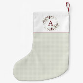 Moderne Minimalistische Kerstkrans met Kersthulsta Kleine Kerstsok (Achterkant)