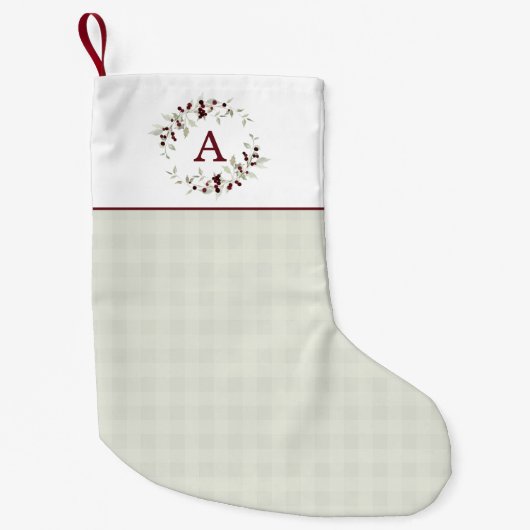 Moderne Minimalistische Kerstkrans met Kersthulsta Kleine Kerstsok (Voorkant)