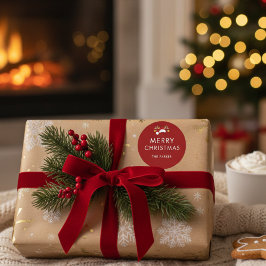 Moderne Minimalistische Kerstmis Stickers Op Maat