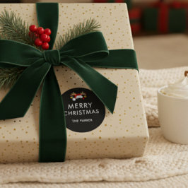 Moderne Minimalistische Kerstmis Stickers Op Maat
