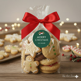 Moderne Minimalistische Kerstmis Stickers Op Maat