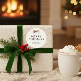 Moderne Minimalistische Kerstmis Stickers Op Maat