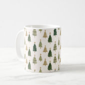 Moderne Minimalistische Kerstmok Koffiemok (Voorkant links)