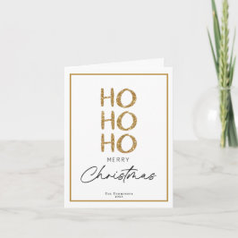 Moderne minimalistische kerstvakantie Folie Groet Kaart