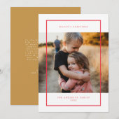 Moderne Minimalistische Kerstvakantie Fotokaart Kaart (Voorkant / Achterkant)