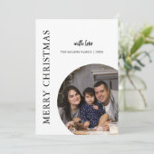 Moderne minimalistische kerstvakantie met het gezi kaart (Staand voorkant)