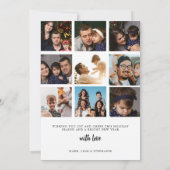 Moderne minimalistische kerstvakantie met het gezi kaart (Achterkant)