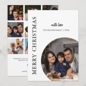 Moderne minimalistische kerstvakantie met het gezi kaart (Voorkant / Achterkant)