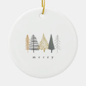 moderne , minimalistische kerstversiering keramisch ornament (Voorkant)