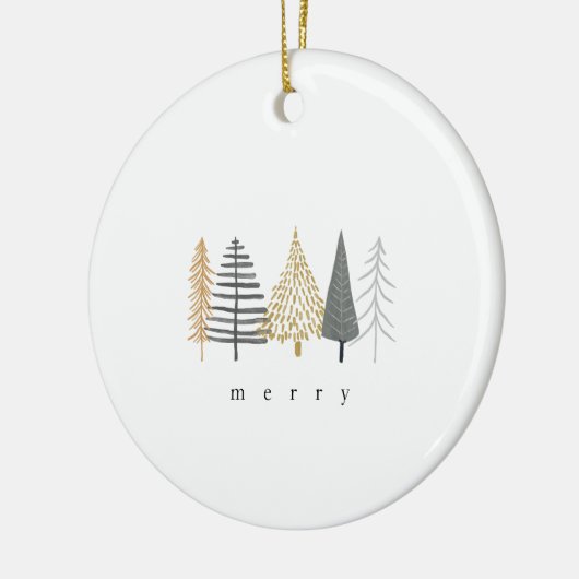 moderne , minimalistische kerstversiering keramisch ornament (Links)