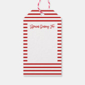 Moderne minimalistische kerstvreugde cadeaulabel (Achterkant)