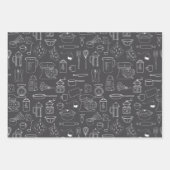 Moderne minimalistische keuken kookgerei inpakpapier vel (Voorkant 2)