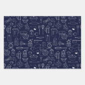 Moderne minimalistische keuken kookgerei inpakpapier vel (Voorkant)