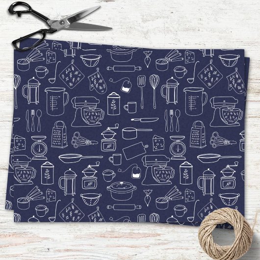 Moderne minimalistische keuken kookgerei tissuepapier