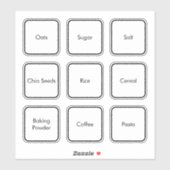 Moderne, minimalistische keukenpaneellabels sticker (Vel)