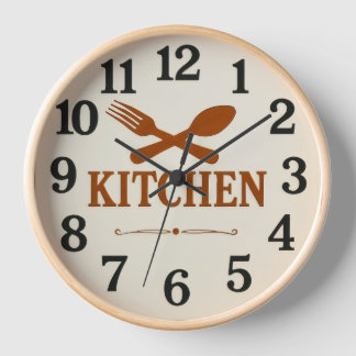 Moderne minimalistische keukenwandklok –