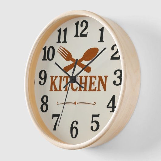 Moderne minimalistische keukenwandklok –  (Hoek)