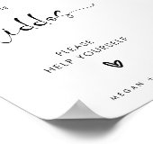 Moderne minimalistische Kiddos Tafel Trouwbord Poster (Hoek)