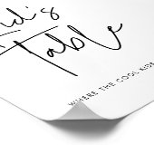 Moderne minimalistische Kinder tafel teken bruilof Poster (Hoek)