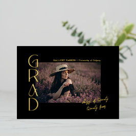 Moderne minimalistische klasse van 2024 6 foto Afs Folie Uitnodiging