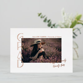 Moderne minimalistische klasse van 2024 6 foto Afs Folie Uitnodiging