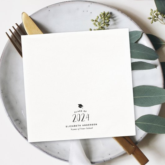 Moderne minimalistische klasse van 2024 Graduation Servet