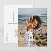 Moderne minimalistische Klasse van 2025 afstuderen Briefkaart (Voorkant / Achterkant)