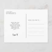 Moderne minimalistische Klasse van 2025 afstuderen Briefkaart (Achterkant)