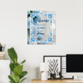Moderne minimalistische klassieke bloemen bruiloft poster (Thuiskantoor)