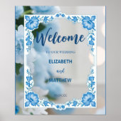 Moderne minimalistische klassieke bloemen bruiloft poster (Voorkant)