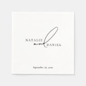 Moderne minimalistische klassieke chique bruiloft servet (Voorkant)