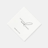 Moderne minimalistische klassieke chique bruiloft servet (Hoek)