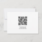 Moderne Minimalistische Klassieke QR-code Boho Bru RSVP Kaartje (Achterkant)