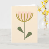 Moderne, minimalistische kleerkunst in Blush en Gr Kaart (Gele Bloem)