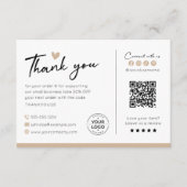 Moderne minimalistische kleine bedrijven dank u QR Bedankkaart (Voorkant)