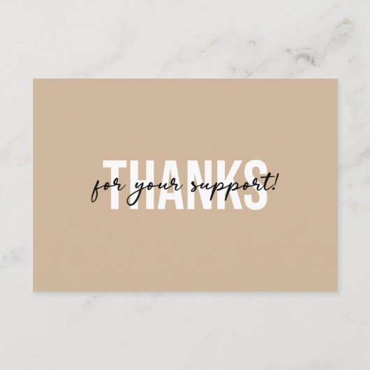 Moderne minimalistische kleine bedrijven dank u QR Bedankkaart (Achterkant)