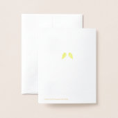 Moderne minimalistische kleine engel vleugels Kers Folie Kaarten (Met envelop)