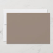Moderne Minimalistische Kleurblok Bruine Verloving Kaart (Achterkant)