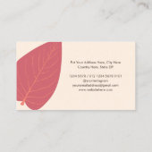 Moderne minimalistische kleuren voor grafische Nat Visitekaartje (Achterkant)