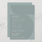 Moderne minimalistische kleurenblok - Blauwgroen c Kaart (Voorkant / Achterkant)