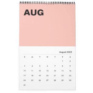 Moderne minimalistische kleurenkalender kalender