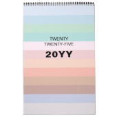 Moderne minimalistische kleurenkalender kalender (Hoes)