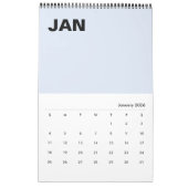 Moderne minimalistische kleurenkalender kalender (Jan 2026)