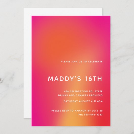 Moderne minimalistische kleurrijke Abstracte zoete Kaart (Voorkant / Achterkant)