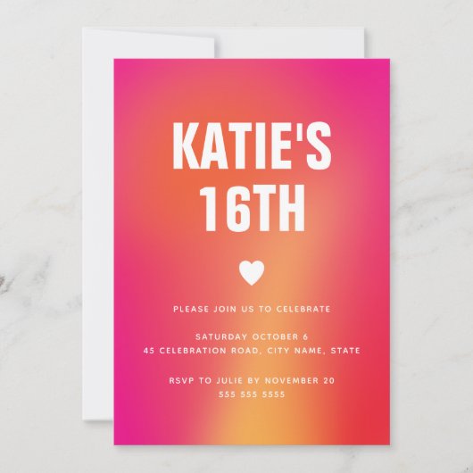 Moderne minimalistische kleurrijke Abstracte zoete Kaart (Voorkant)