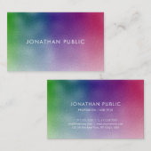 Moderne minimalistische kleurrijke elegante eenvou visitekaartje (Voorkant / Achterkant)